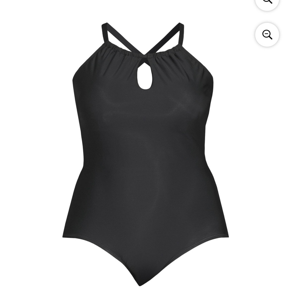 Time and Tru Women’s and Plus Keyhole One Piece Swimsuit, Size Small